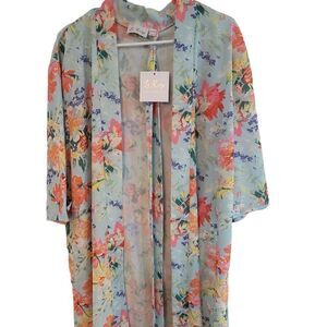 Le Rose Women's Elegant S/M Floral Robe